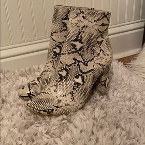 Snake skin booties